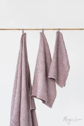 Magic Linen - Waffle Towels in Woodrose