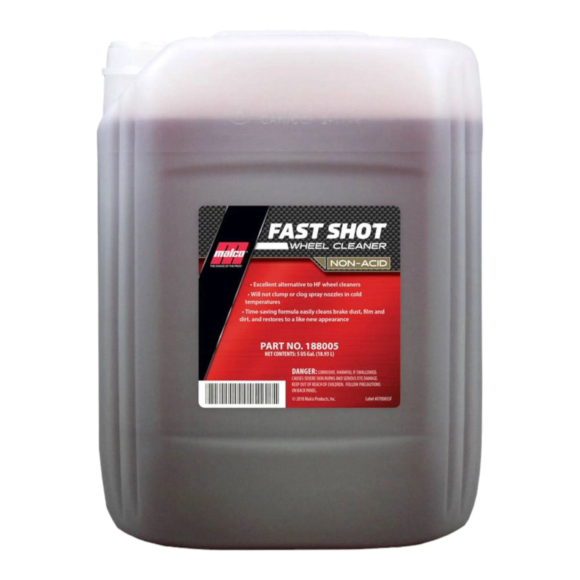 MALCO FAST SHOT WHEEL & TIRE CLEANER NON-ACID FORMULA 5 Gallon