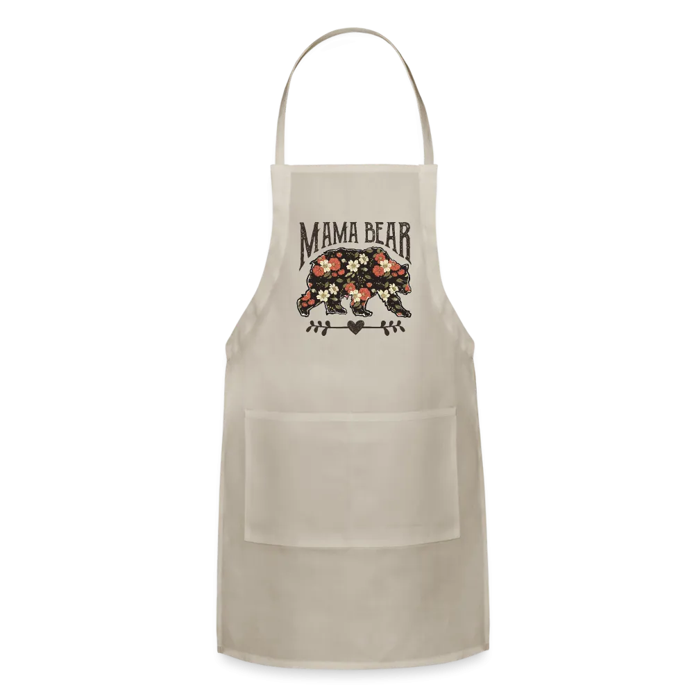 Mama Bear Floral Adjustable Apron