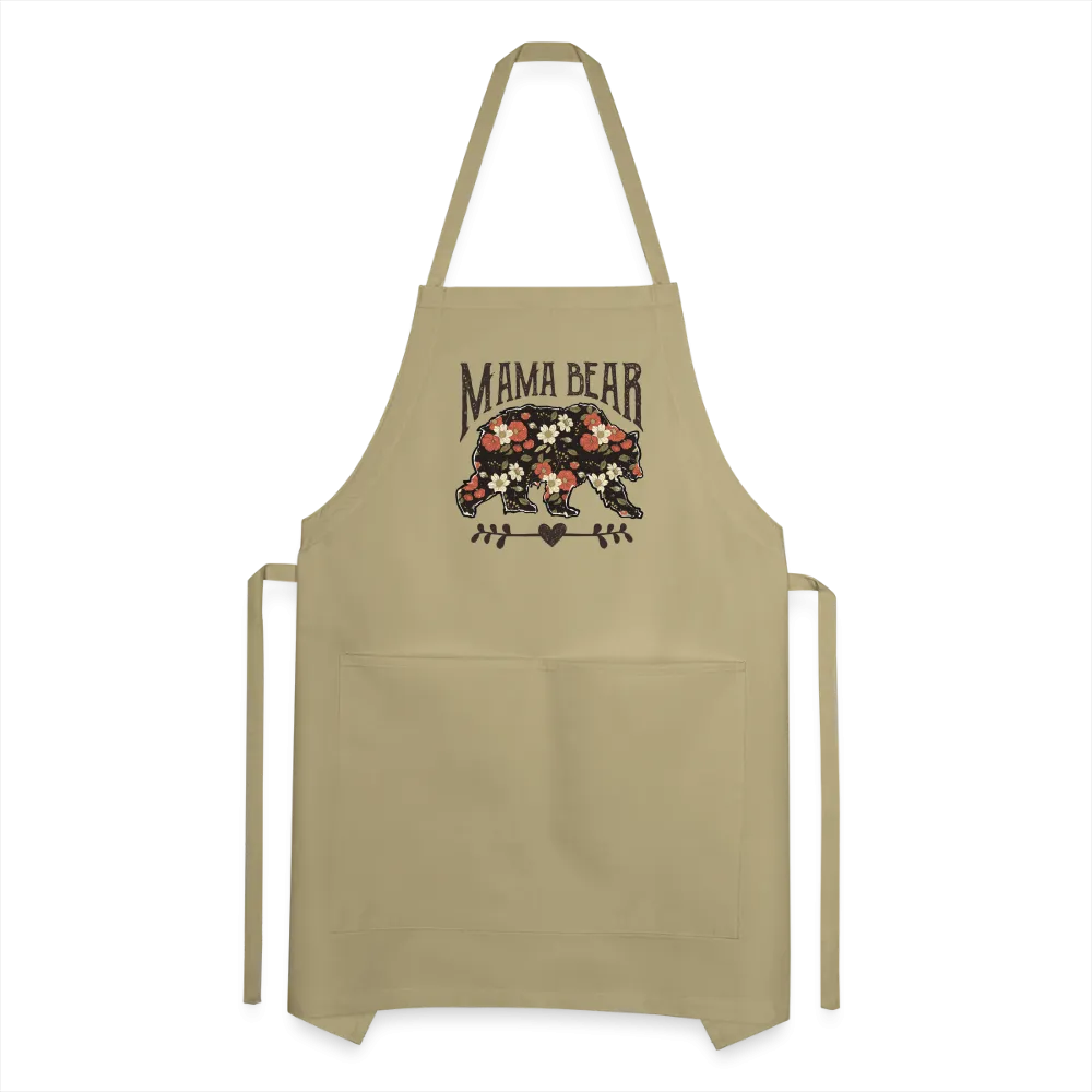 Mama Bear Floral Adjustable Apron