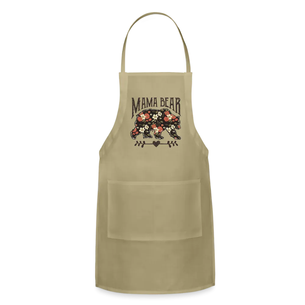 Mama Bear Floral Adjustable Apron