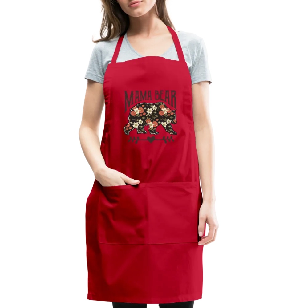 Mama Bear Floral Adjustable Apron