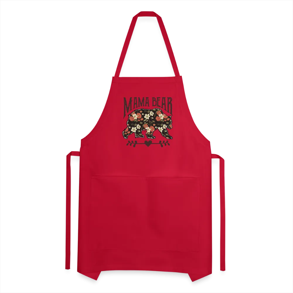 Mama Bear Floral Adjustable Apron