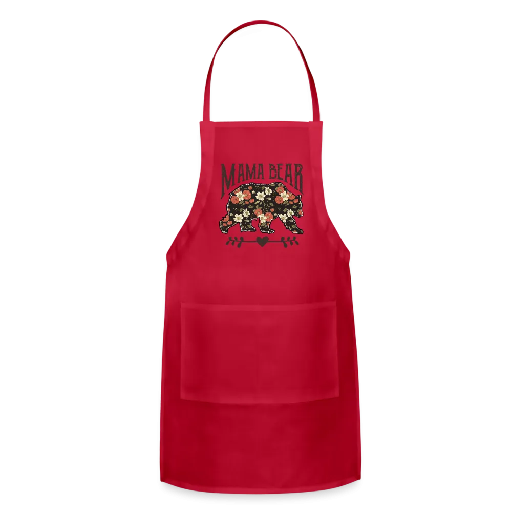 Mama Bear Floral Adjustable Apron