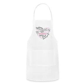 Mama Word Art Heart Adjustable Apron