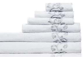 Marmaris Embroidered Bath Towels by Dea Linens