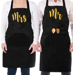 Matching Mr and Mrs Apron for Kitchen Baking Set 2