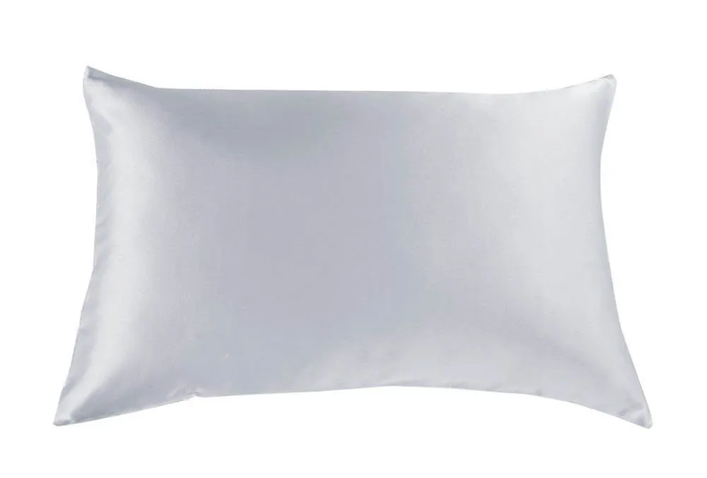 Mulberry Silk Pillow Case Twin Pack - Silver