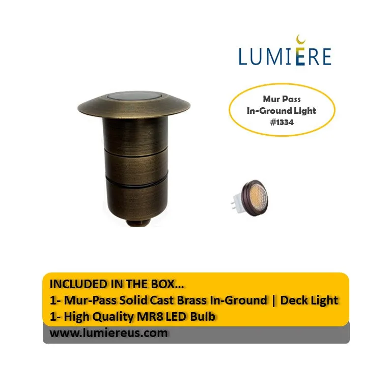 Murpass Cast Brass Deck / Wall / Ceiling / In-Ground Light - Outdoor landscape Lighting