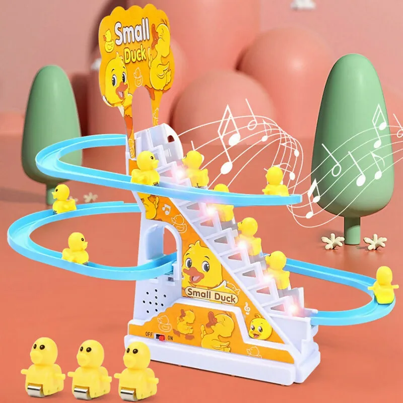 Musical Roller Coaster Track Set With Tiny Duck Toys With Lights & Sound