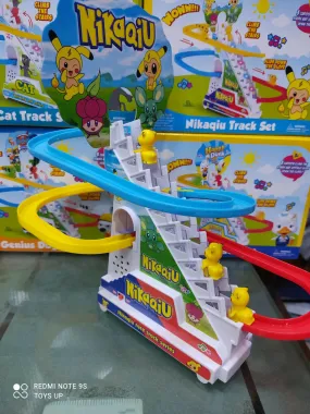 Musical Roller Coaster Track Set With Tiny Duck Toys With Lights & Sound