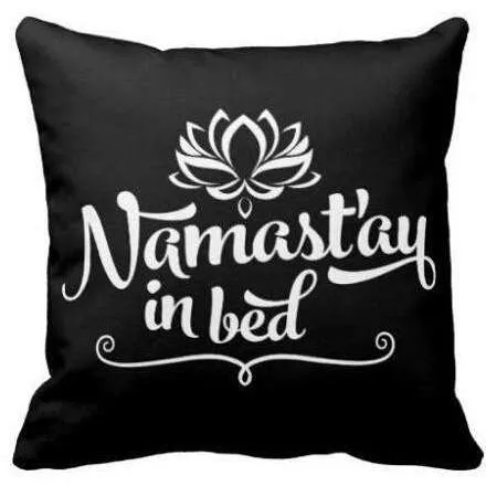 Namaste Zippered Throw Pillowcase