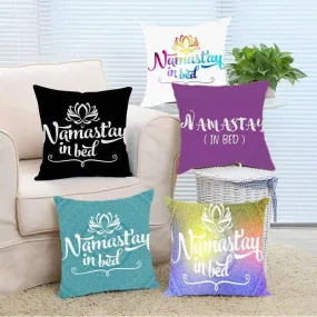 Namaste Zippered Throw Pillowcase