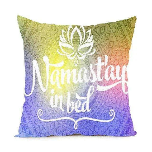 Namaste Zippered Throw Pillowcase