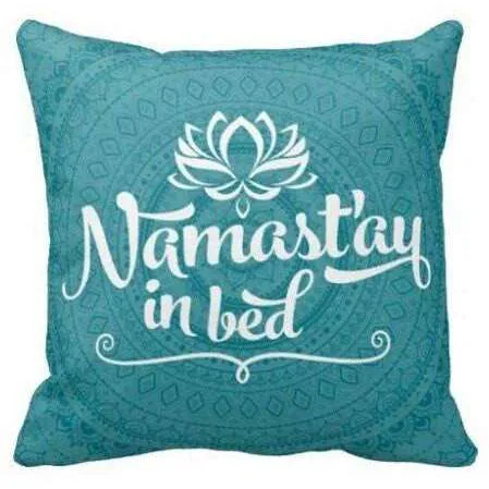 Namaste Zippered Throw Pillowcase