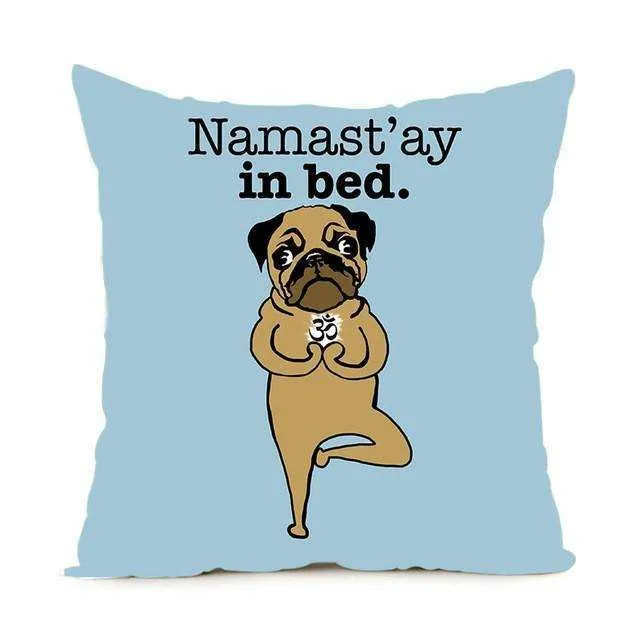 Namaste Zippered Throw Pillowcase