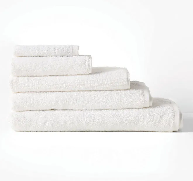 Nara 550GSM Bamboo Cotton Bath Towel Range White