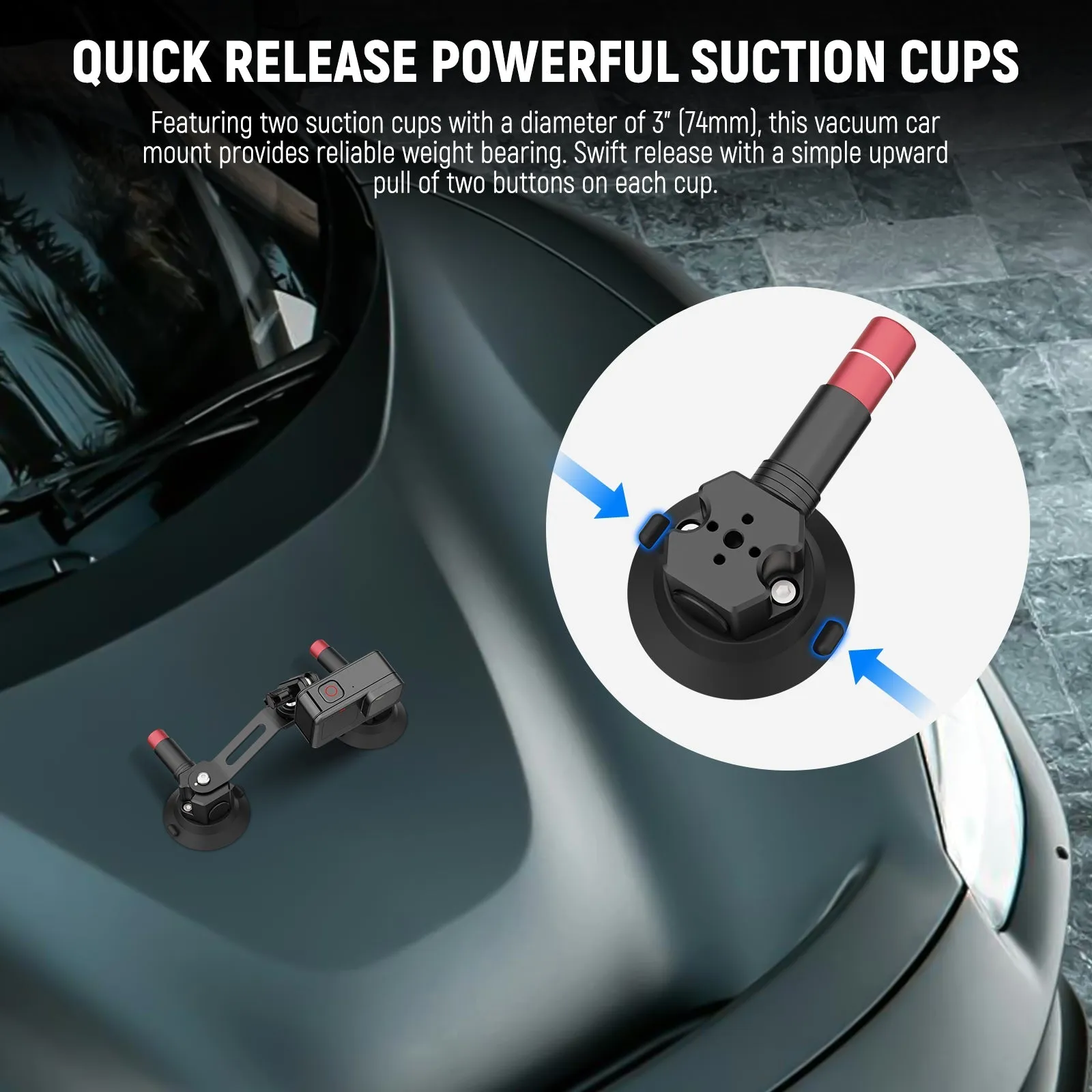 NEEWER CA066 Dual Suction Cup Car Mount Kit