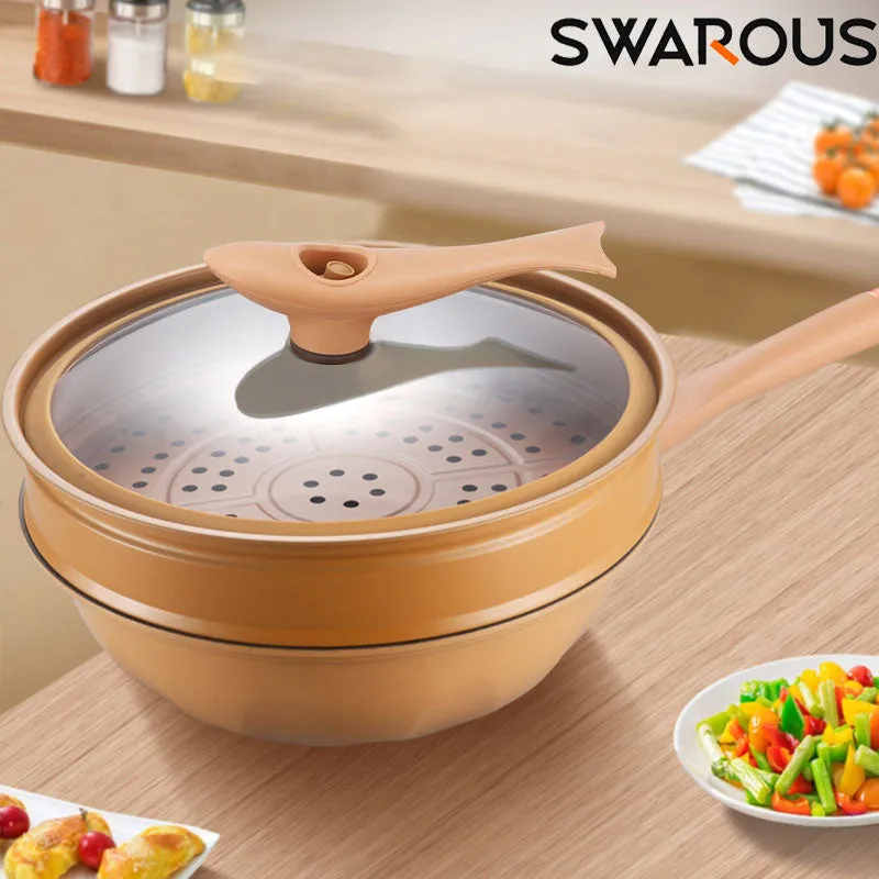 🔥NEW Styles🔥 Non-Stick Wok With Steamer Basket