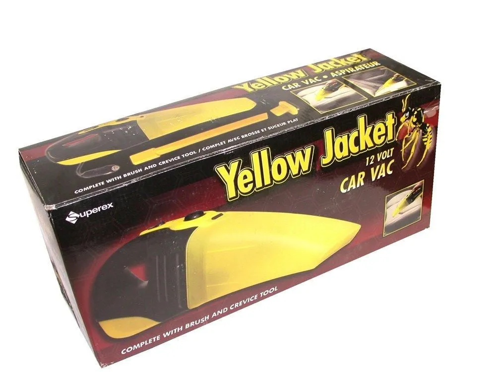 NEW SUPEREX YELLOW JACKET 12 VOLT CAR VACUUM 21-181