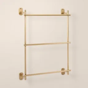 New - Wall-Mounted Brass Ladder Towel Rack Antique Finish - Hearth & Hand with Magnolia