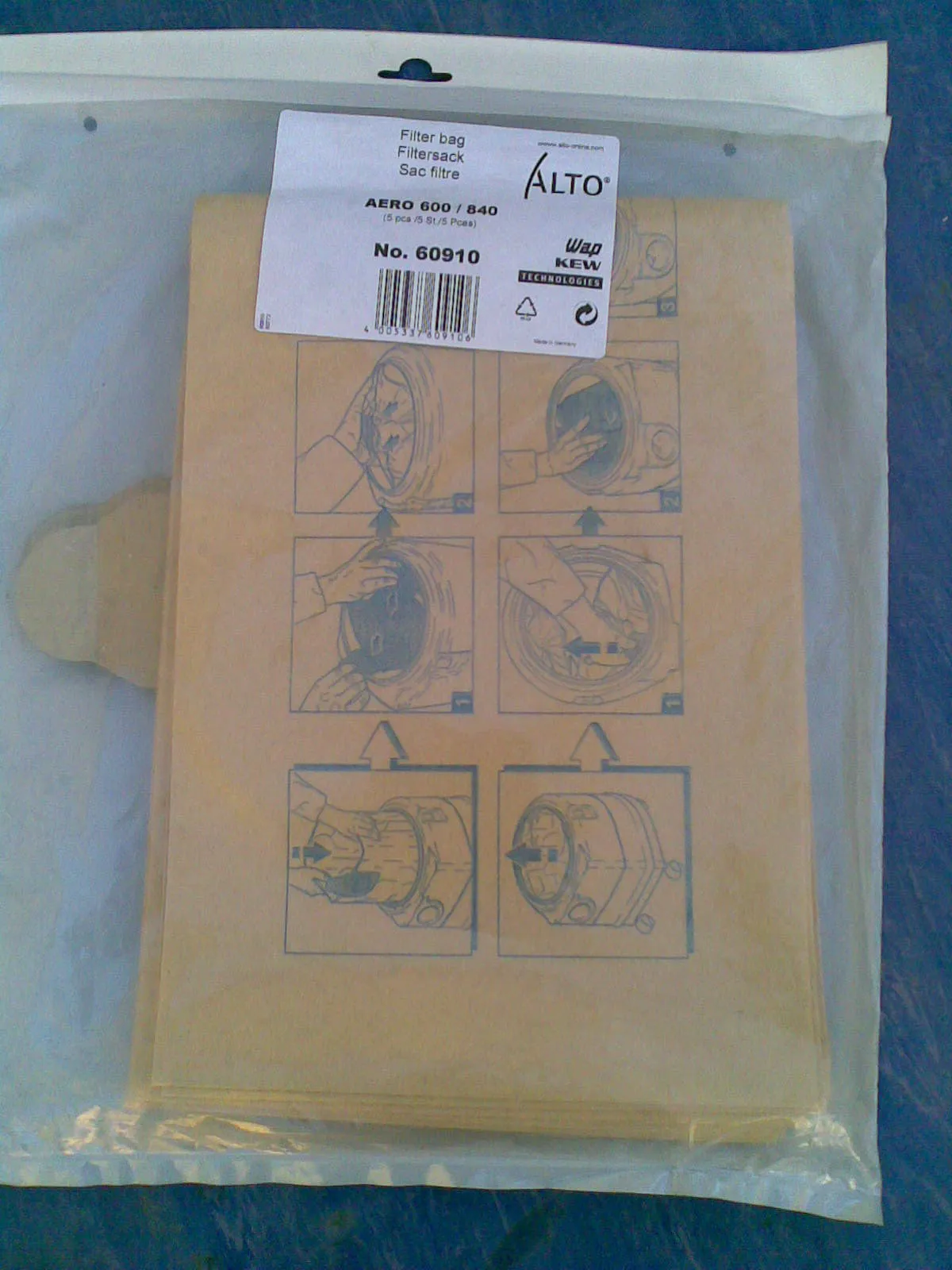 Nilfisk-Alto and WAP Aero 640 and Aero 840 Vacuum Cleaner Dustbags Packet Of 5