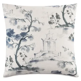 Odayaka 100% Cotton Toile Throw Pillow Cover 22x22