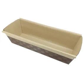 Paper Cup Cake Loaf Baking (Pack of 2) For 200 Grams Serving Tray Mould Liner 10x4x2.5 Inch / 26x10x6.5 CM Brown Rectangle