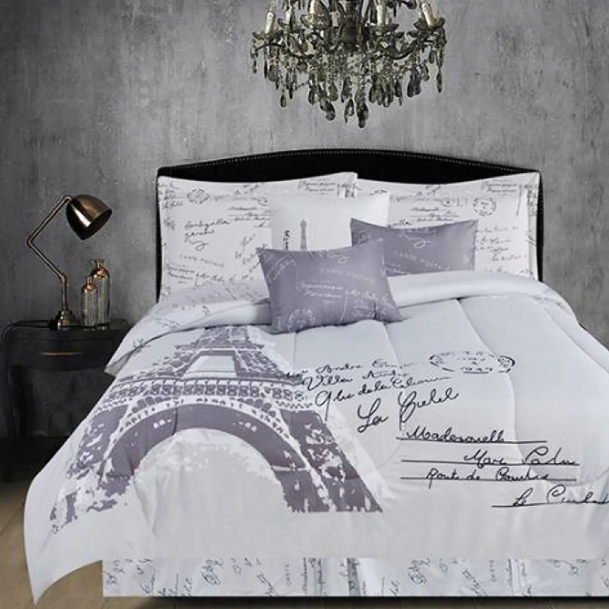 Paris - 7 Piece Comforter Set - assorted prints