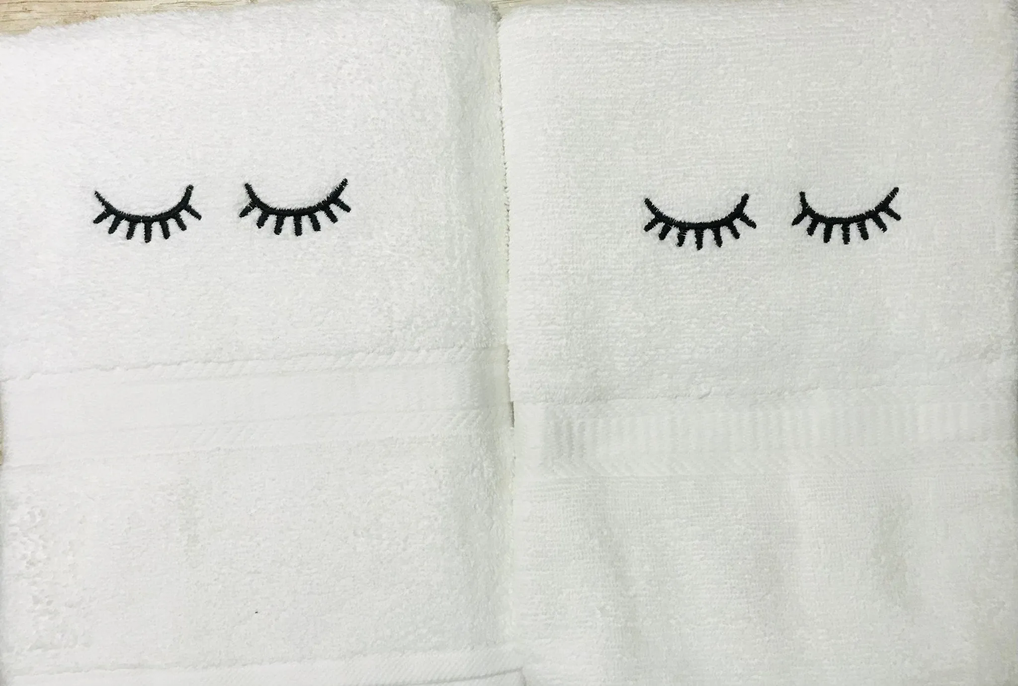 Personalized Name Makeup Remover Eyelash Bath Towel Sets, Birthday Hostess Gifts