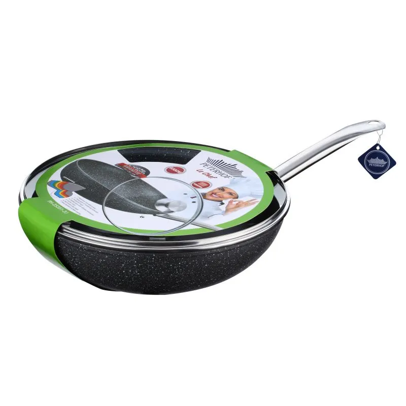 Peterhof PH-25351-34; Wok with lid, Aluminum&#8203; 34cm