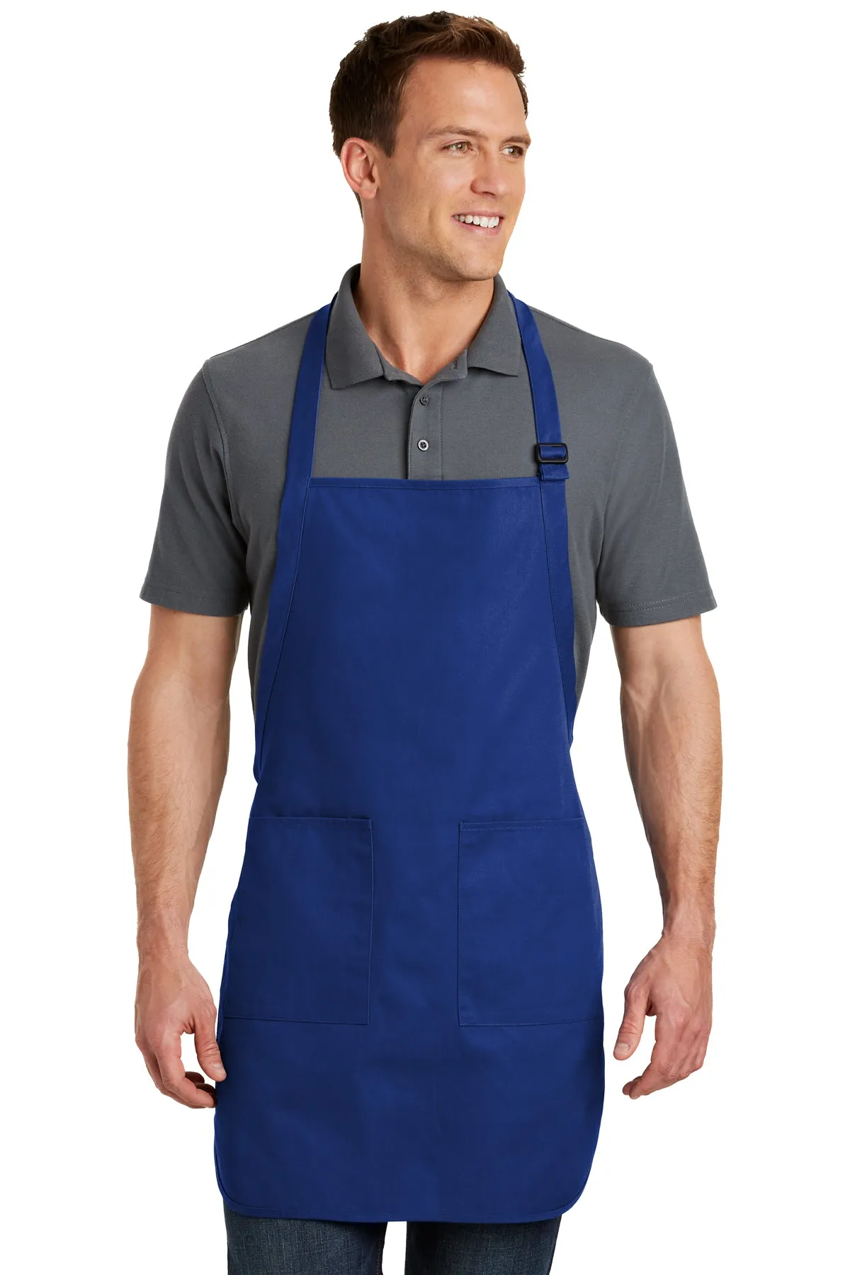 Port Authority Full-Length Custom Aprons with Pockets, Royal