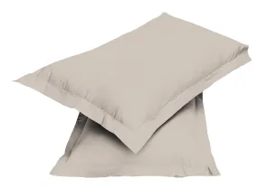 Premium Beige Standard Size 2 Piece Set Pillow Cover 50x75cm with Super soft Brushed Fabric