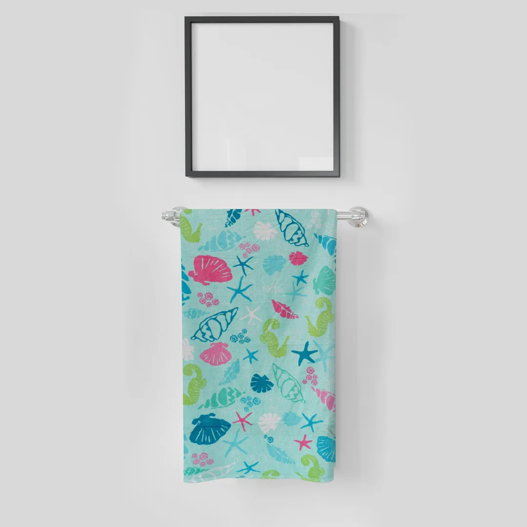 Printed Microfabric Towel Random Design(Pack of 2)