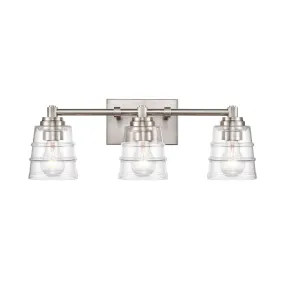 Pulsate 3-Light Vanity in Satin Nickel