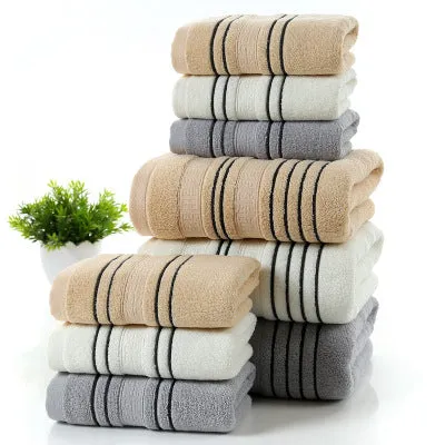 Pure Cotton Stripe Towel Bale