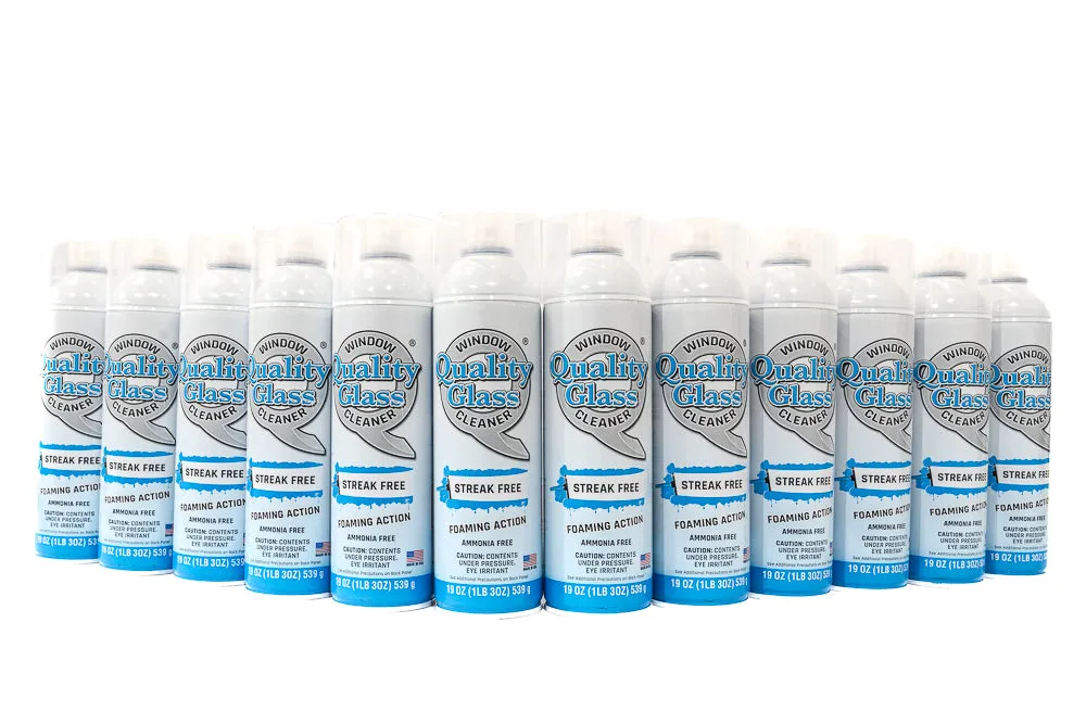 Quality Glass Window Cleaner Special Formula Dissolves Dirt, Grease, and Grime on Glass Surfaces Leaving no Streaks Behind. It is Fast-Acting and Heavy Foaming 12 Pack