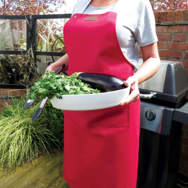 Red Cotton Canvas Apron