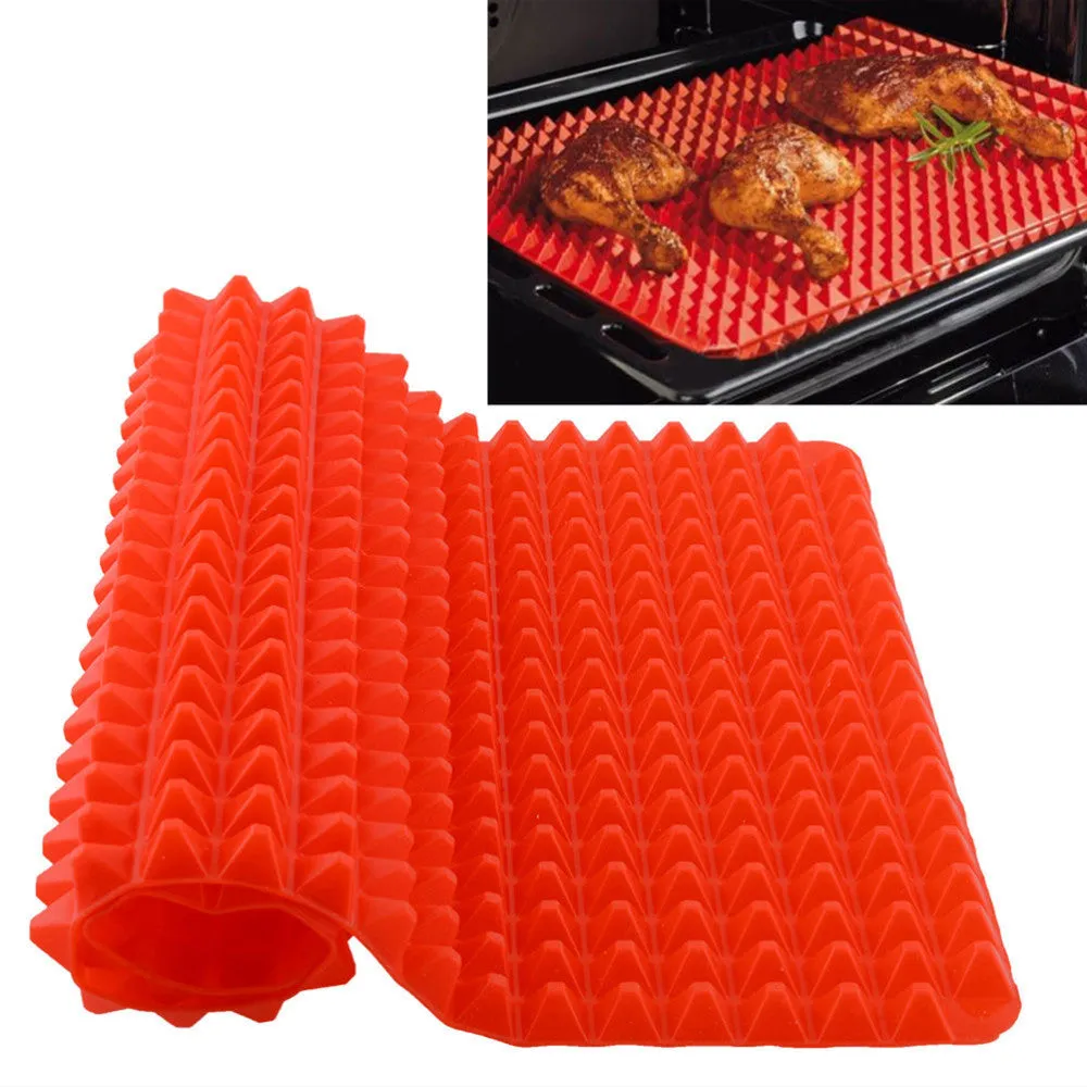 Red Pyramid Bakeware Pan Nonstick Silicone Baking Mats Pads Moulds Cooking Mat Oven Baking Tray Sheet Kitchen Tools