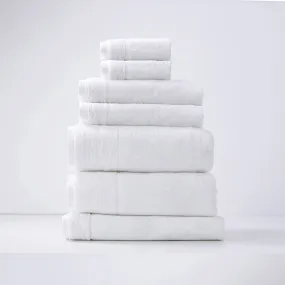 Renee Taylor Aireys 7 Piece White Bath Towel Pack