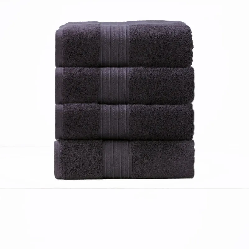 Renee Taylor Brentwood Low Twist 4 Piece Carbon Bath Towel Pack