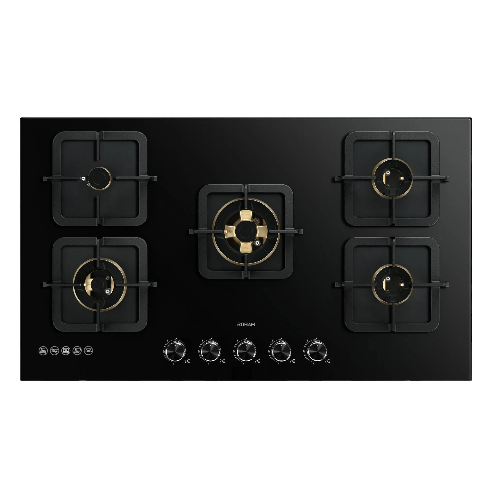 ROBAM 老板 B520 900MM Glass 5 Burner Gas Hob JZ(T/Y)-G520