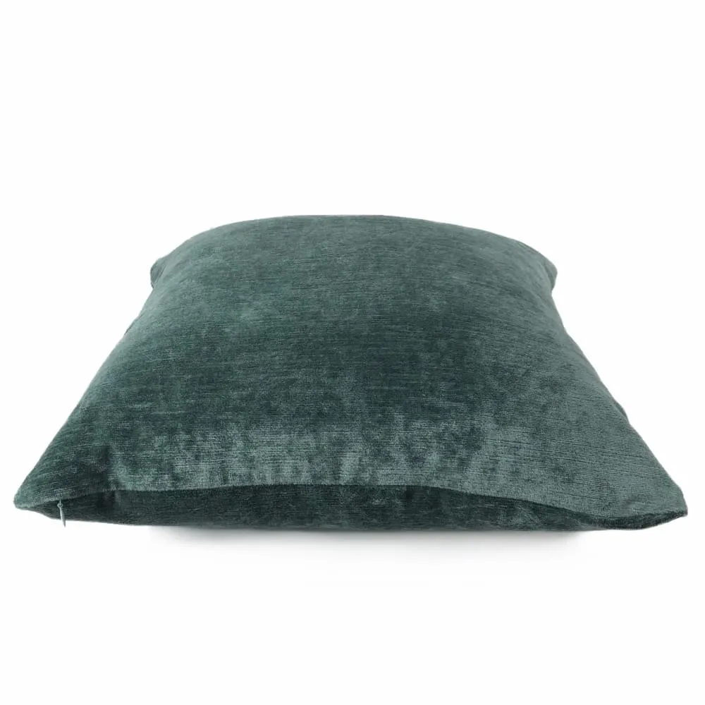 Robert Allen Cypress Green Lustre Textured Italian Linen Velvet Pillow Cover