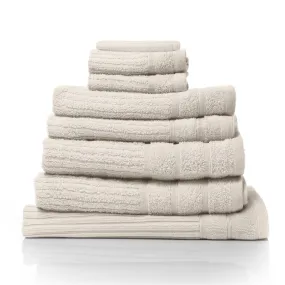 Royal Comfort Eden Egyptian Cotton 600GSM 8 Piece Luxury Bath Towels Set 8 Piece Beige