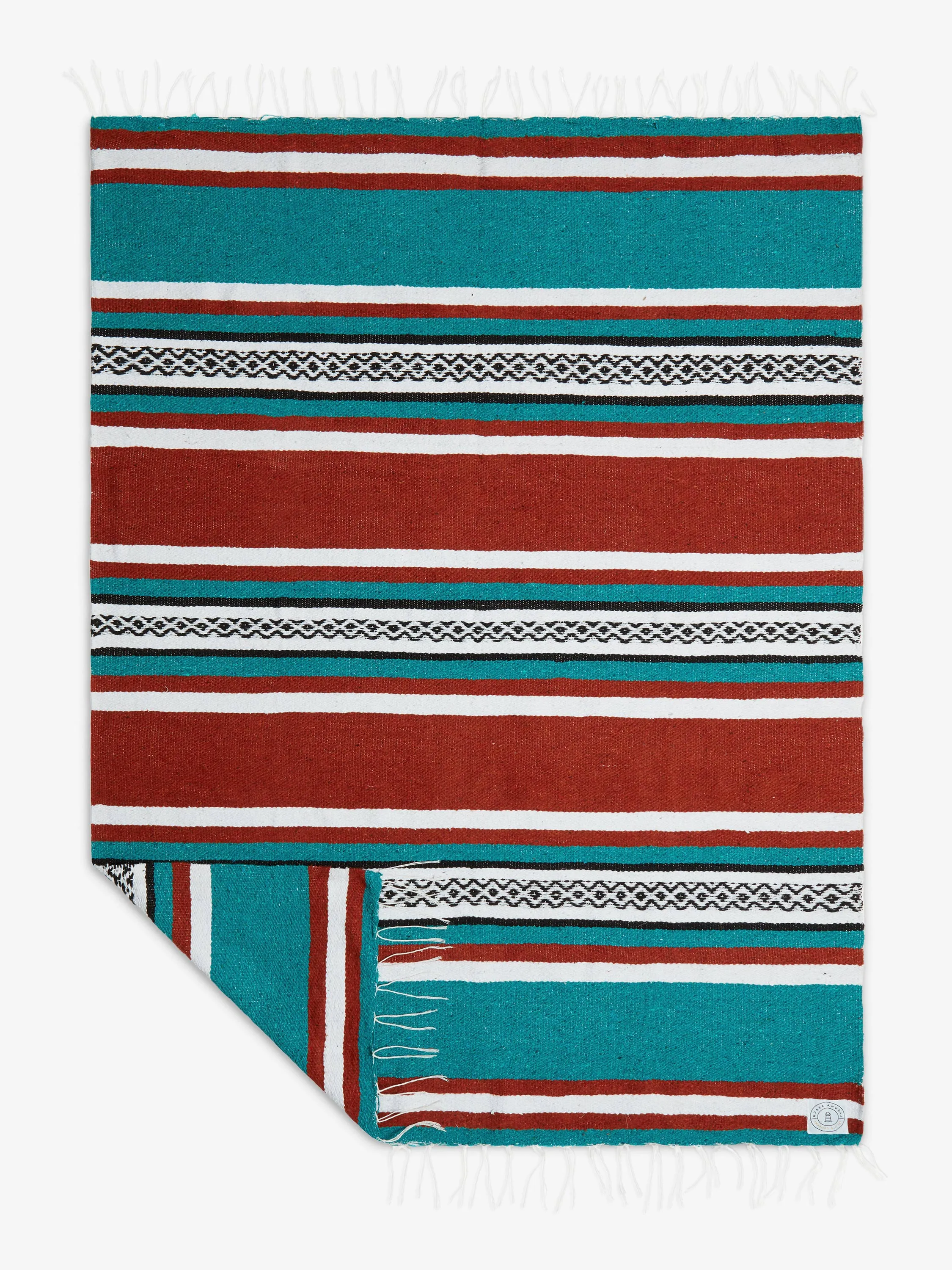 Rustic Green Cabo Mexican Blanket