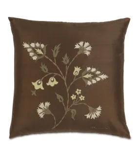 Sage 100% Silk Hand-Painted Throw Pillow Cover 20x20