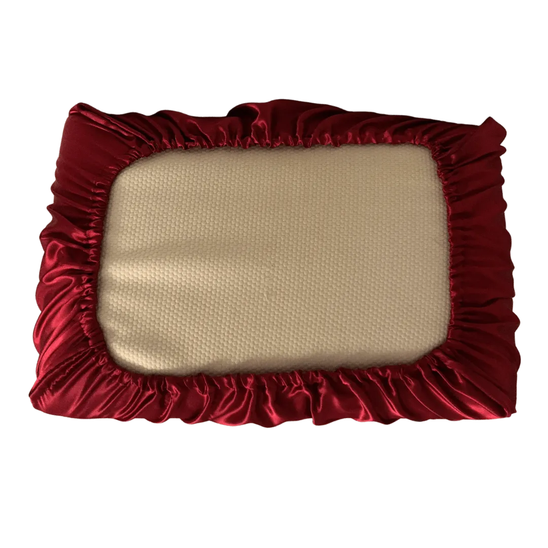 Satin Silk Rosewood Red Pillowcase