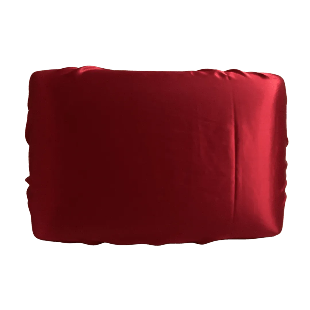 Satin Silk Rosewood Red Pillowcase