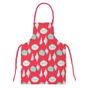 Seashells Ornaments Red, Keiki Apron