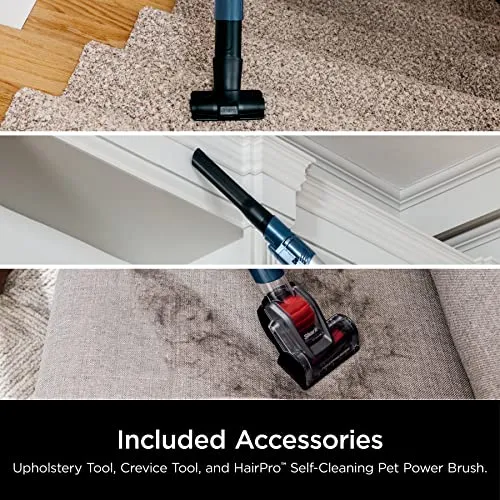 Shark Upright Vacuum, Stratos with DuoClean PowerFins, HairPro, Powered Lift-Away, Self-Cleaning Brushroll, & Odor Neutralizer Technology, Navy, AZ3002